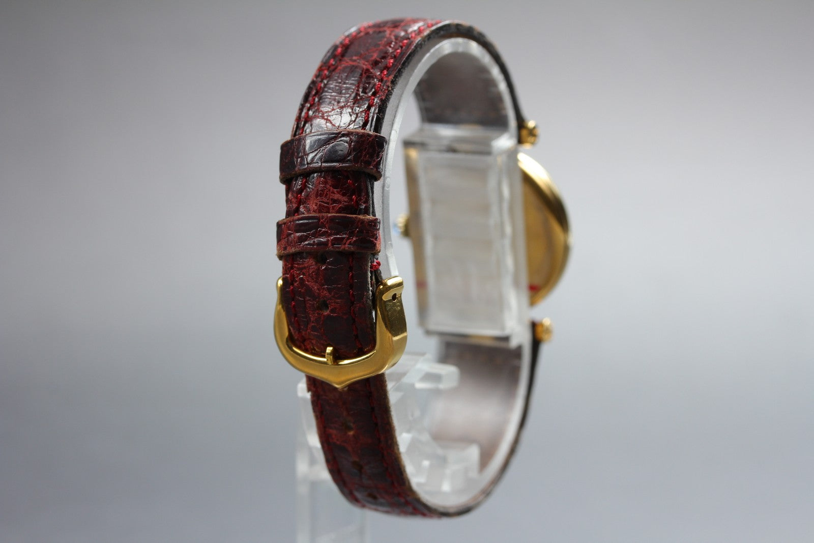 Vintage [Exc+4 Box] Cartier Must Vendome Vermeil Gold 23mm Women's Quartz Watch