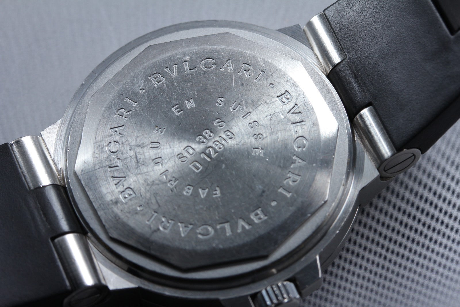 Exc+5*Box BVLGARI Diagono Scuba SD38S Black Automatic Men's Watch 38mm JAPAN