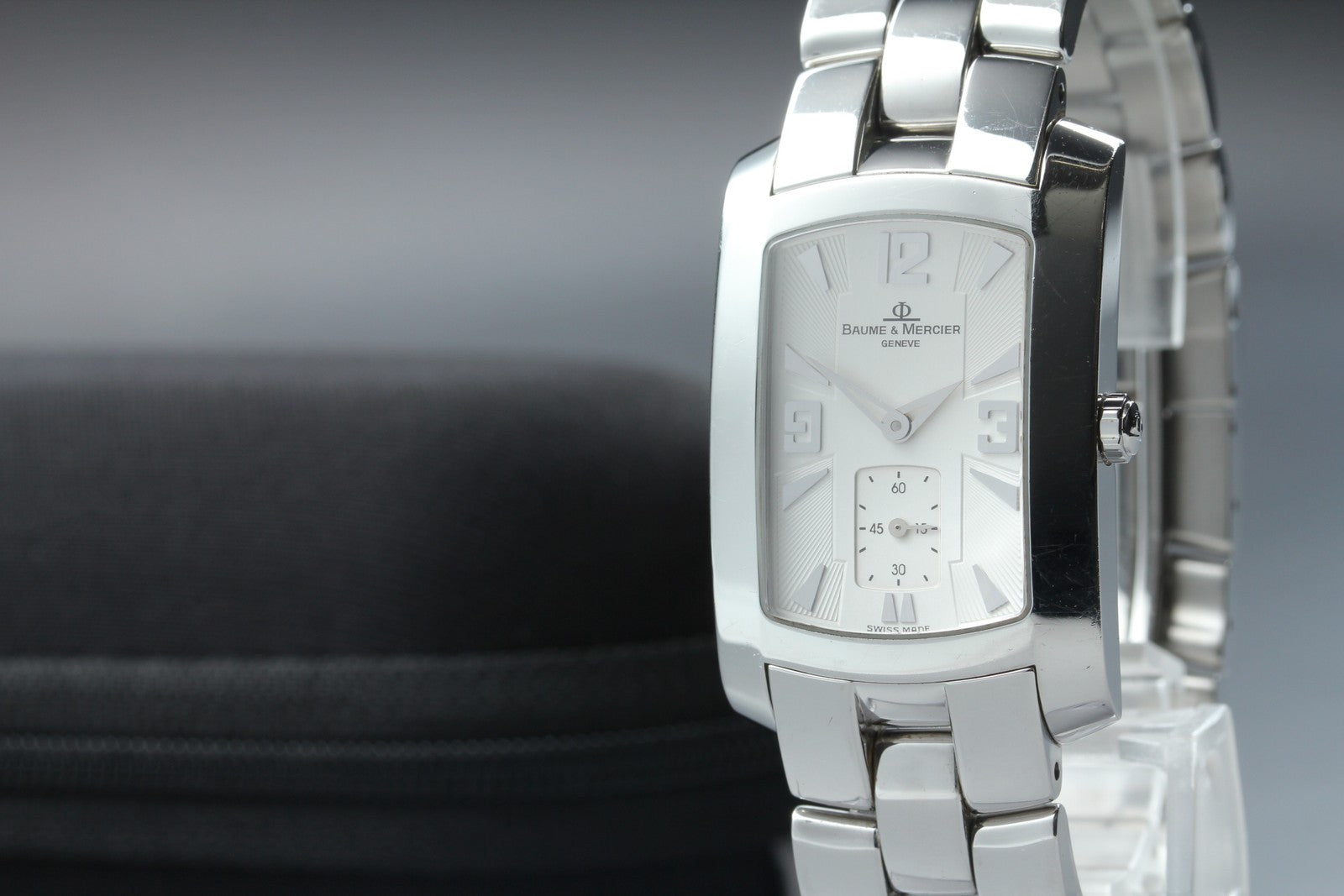 New Batt BAUME＆MERCIER Hampton Milleis 65310 Quartz Silver Men's Watch 26mm JP