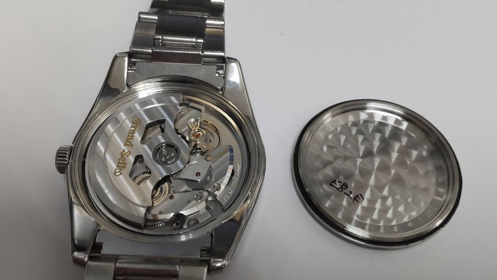 SEIKO Grand Seiko SBGR001 9S55-0010 Silver Automatic Date Men's Watch 36mm JAPAN