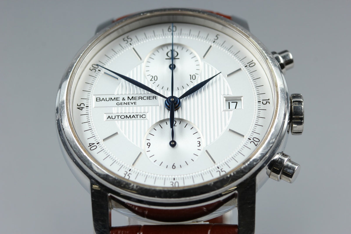 BAUME＆MERCIER Classima 65560 Automatic Chronograph White Men's Watch 42mm JAPAN