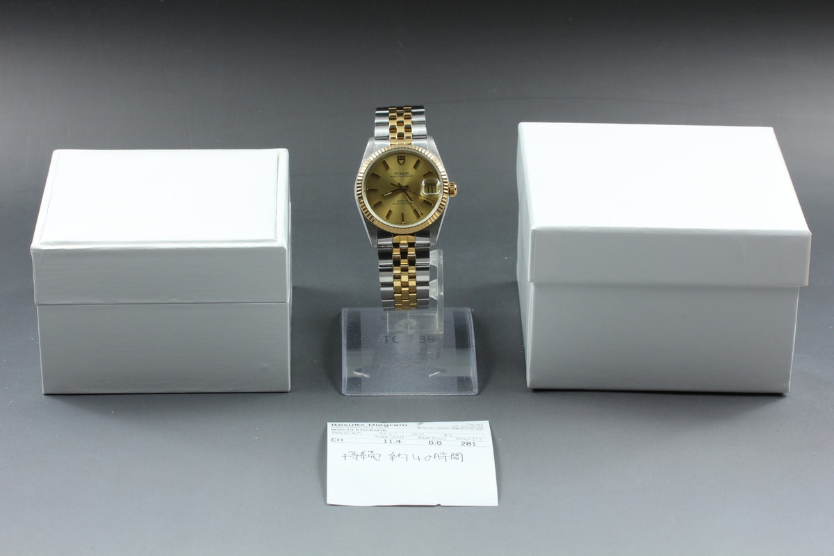 TUDOR Prince Oysterdate 74033 Gold Dial 33mm Cal.2824 Automatic Men's Watch