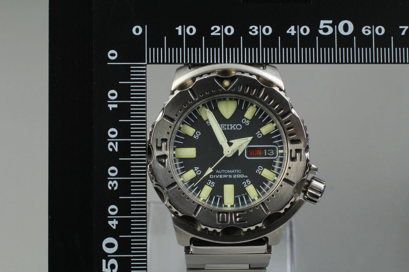 [Near MINT] SEIKO 7S26-0350 SKX779 Divers BLACK Monster AT Men Watch From JAPAN