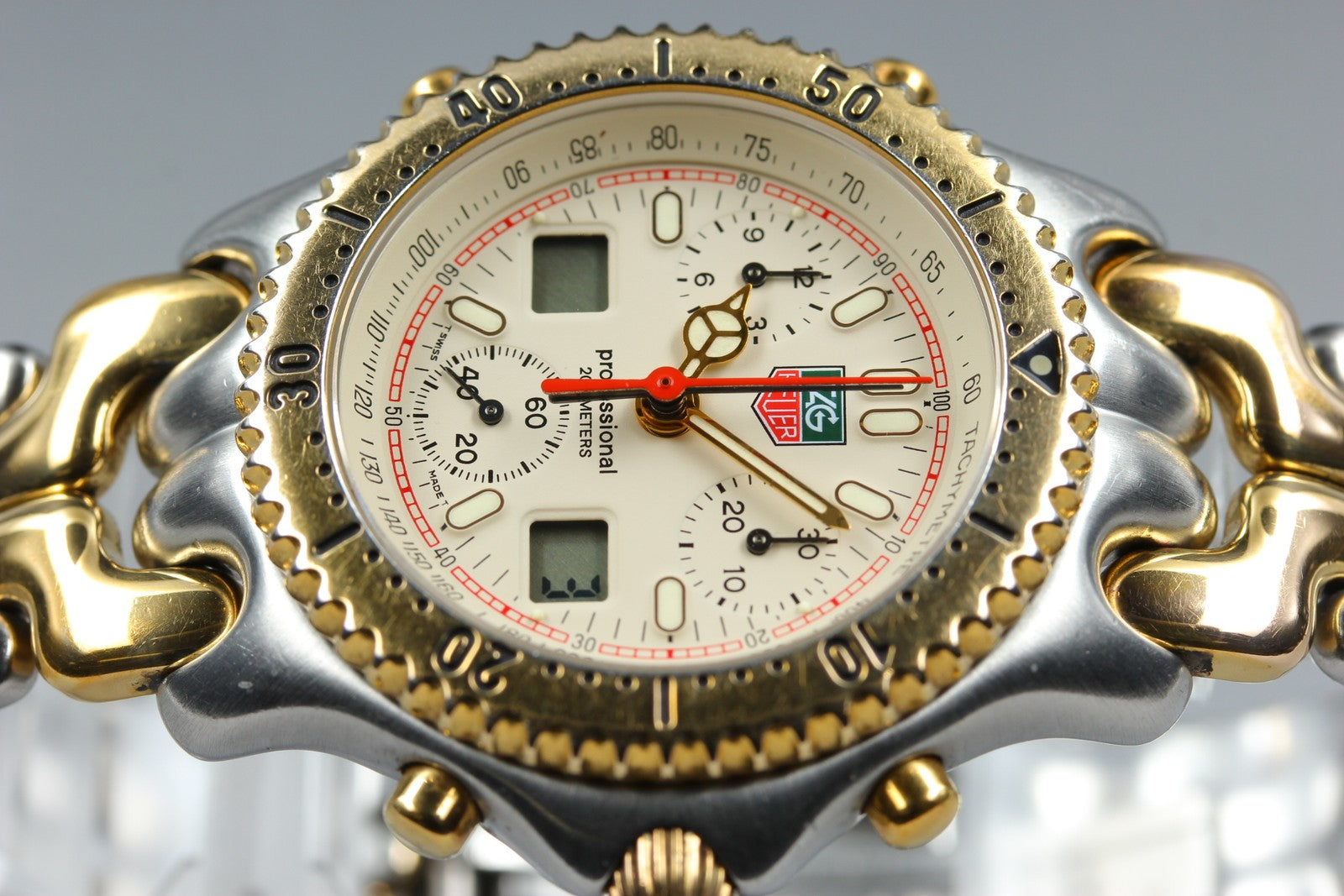 [READ!] TAG HEUER SENNA SEL S/el CG1123-0 Chronograph Men's Quartz Watch Box