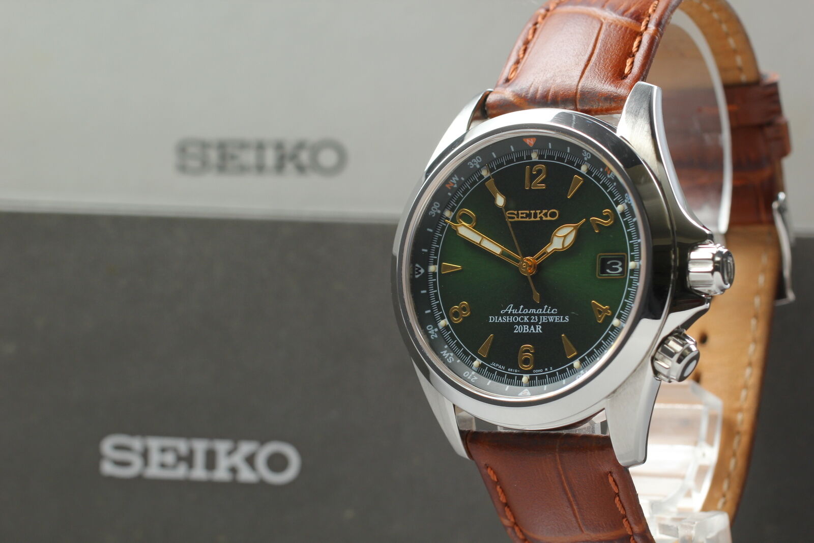 [Exc+5 / Box] SEIKO Alpinist 6R15-00E0 SARB017 Green Automatic Men’s Watch JAPAN