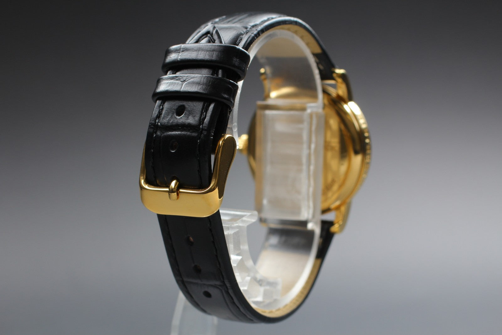 [Exc+5] Montblanc Meisterstuck 7005 Black Dial Gold Unisex Quartz Watch JP