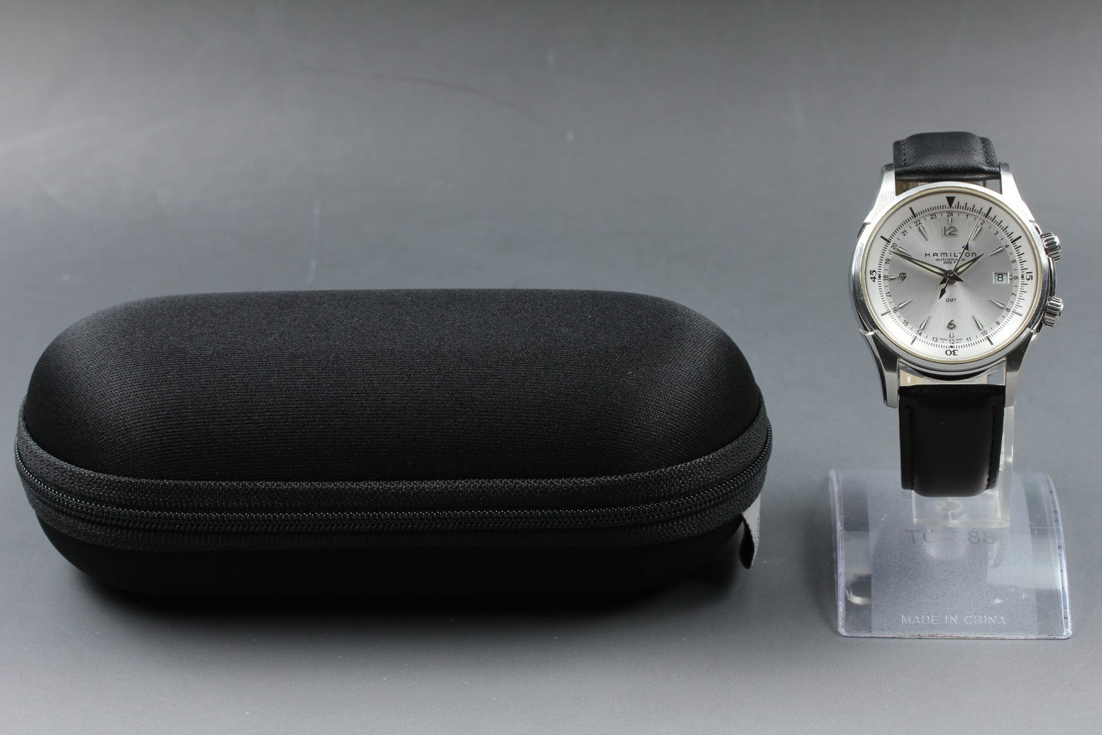 overhauled HAMILTON Jazzmaster Traveler H326250 Silver Men's Date Automatic GMT