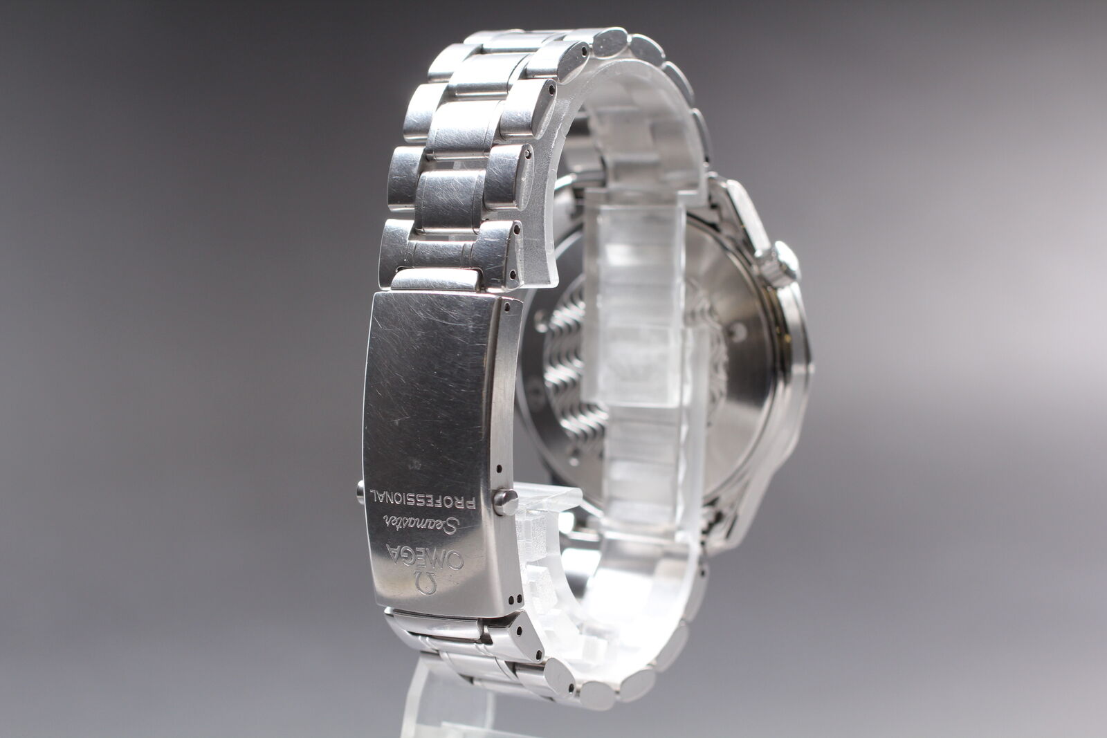 New Battery [Exc+5 Box] Omega Seamaster 2264.50 Black Quartz Men's Watch JAPAN
