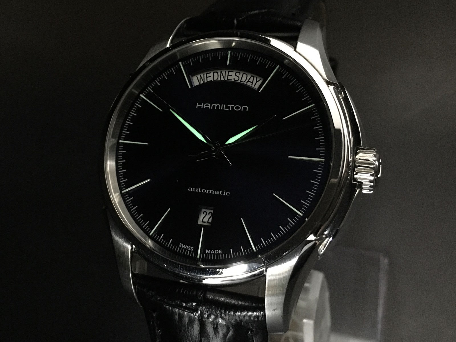 Hamilton Jazzmaster H325051 Automatic Navy Day/Date Men's Watch 40mm Exc+5*Box