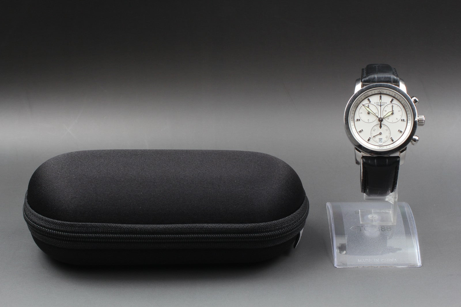 New Batt[Exc+5] LONGINES Heritage L2.663.4 Silver Chronograph Men's Watch JAPAN