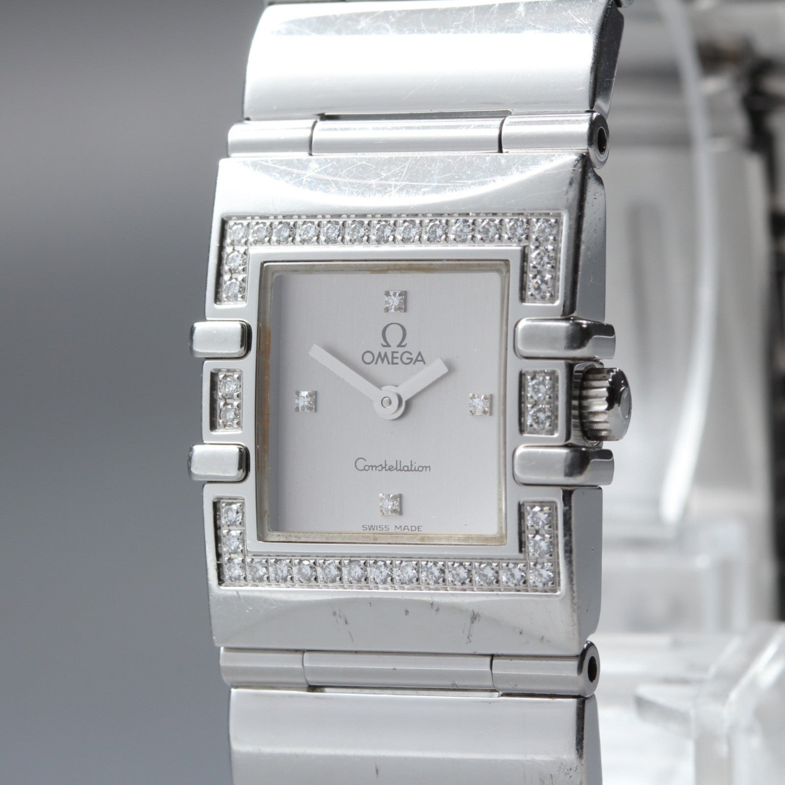 New Batt OMEGA Constellation Carre Quadra Cal.1376 1528.36 Quartz Women's Watch