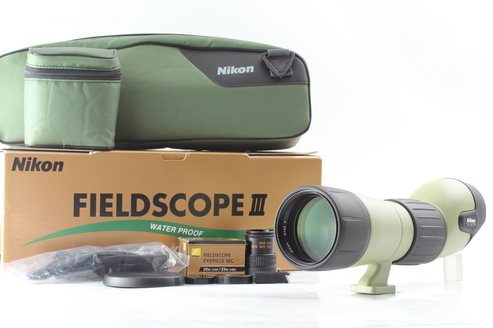 [ MINT w/Box Case] Nikon Fieldscope Field Scope III D60 Eyepiece 20x From JAPAN