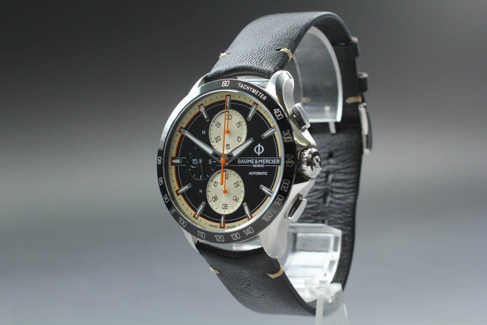 BAUME＆MERCIER Clifton 65843 Automatic Men's Black Dial Watch 44mm JAPAN Box