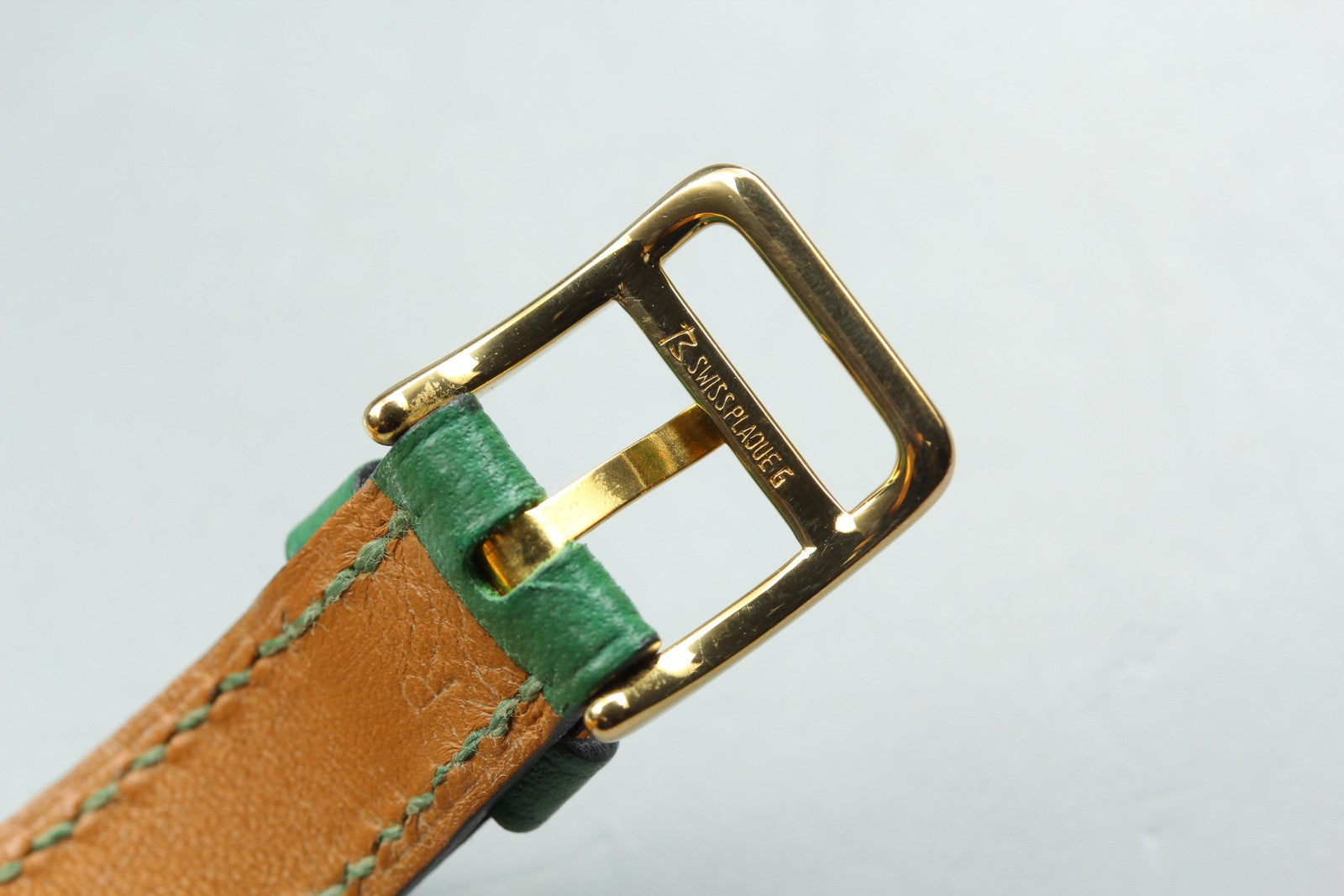 Vintage [Exc+5 Box] HERMES Kelly Watch Gold Green Woman's Quartz Watch JAPAN