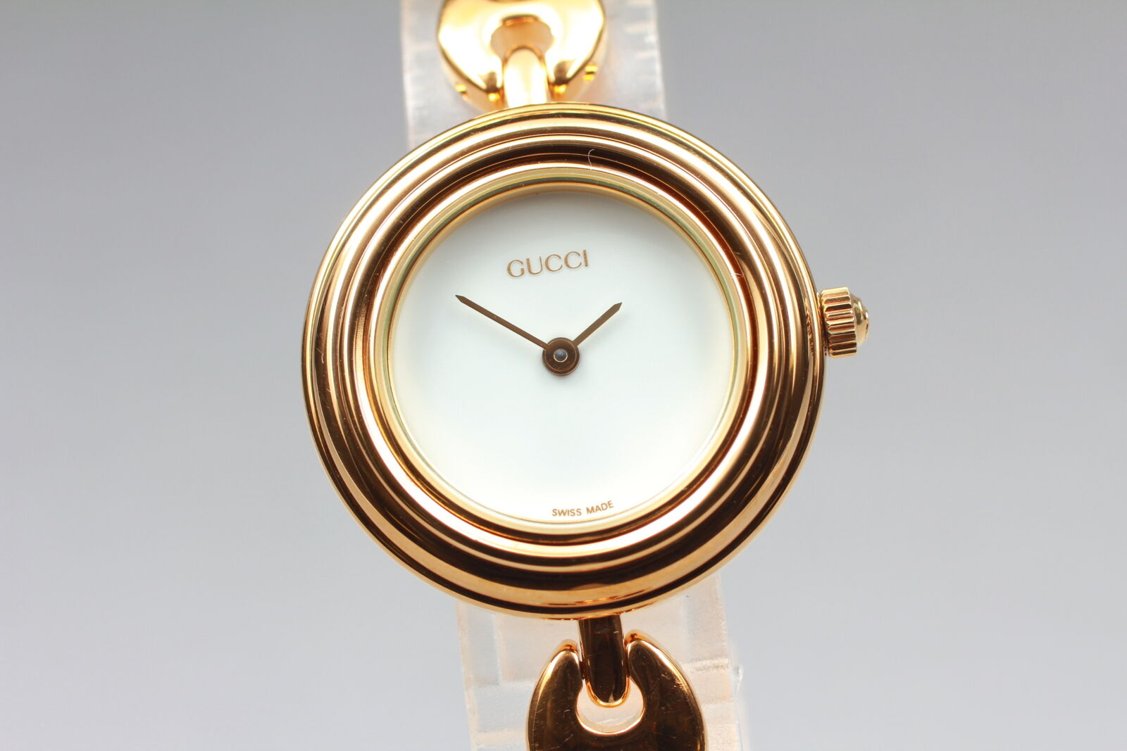 New Battery [Exc+5 Box] Gucci Change Bezel 11/12.2 Gold Women's Quartz Watch JP