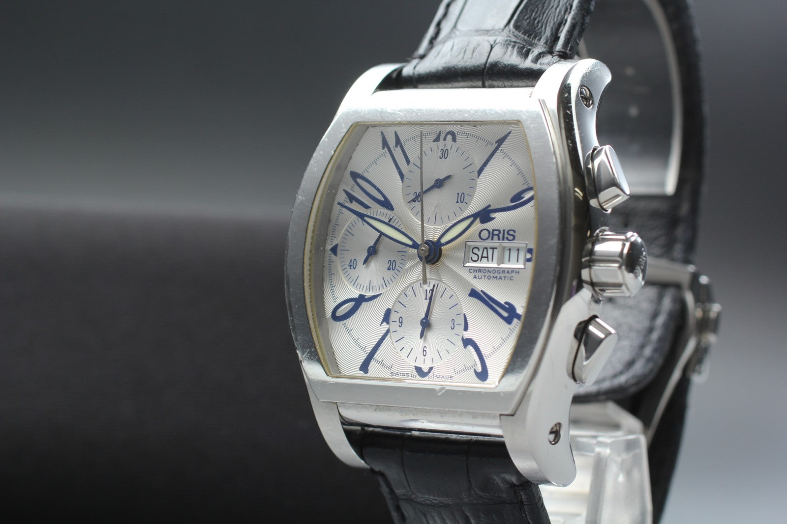 ORIS Miles 7532 Automatic Chronograph Day/Date White Dial Men's Watch 41mm JAPAN