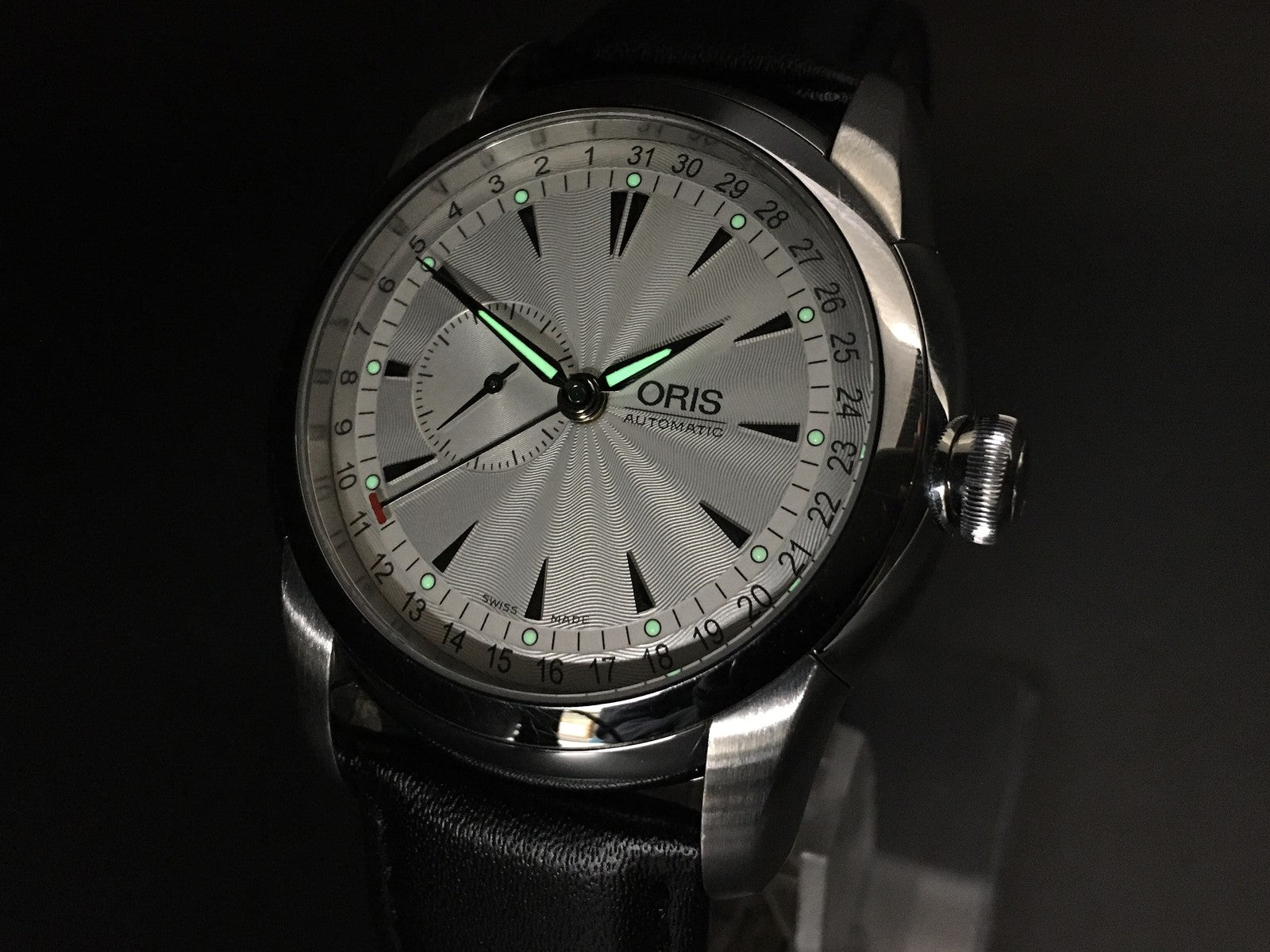 ORIS Artelier 7545 Silver Dial Automatic Small Second Men's Watch 44mm Exc+5 JP