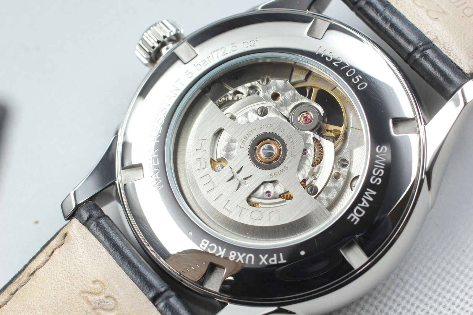 [Exc+5 Box] HAMILTON Jazzmaster H327050 Open Heart Black Automatic Mens Watch JP