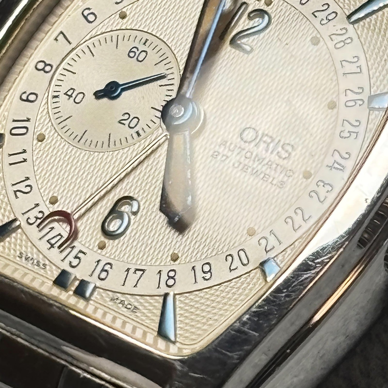 Vintage [Exc+4 Box] ORIS Regulator 7471 Silver 32mm Automatic Men’s Watch JAPAN