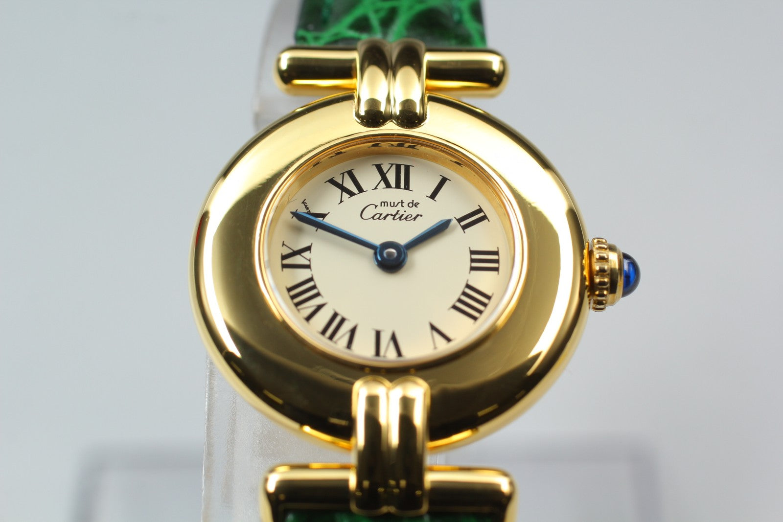 Vintage [Near MINT- Pouch] Cartier Must Colisee Vermeil 1902 Women's Qz Watch