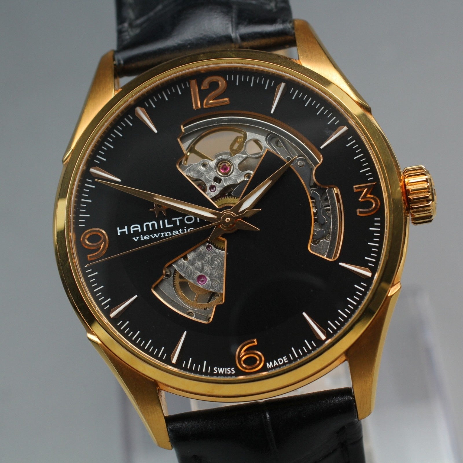 Hamilton Jazzmaster H327350 Automatic Black Dial Men's Watch 41mm JAPAN Box