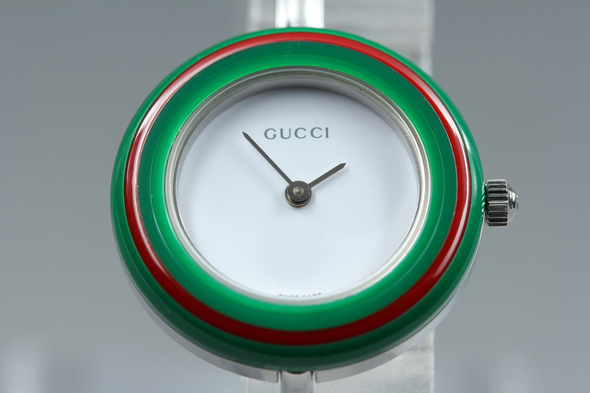 [Overhauled] Gucci Change Bezel 11/12.2L 12 Colors Silver Women's Watch Box