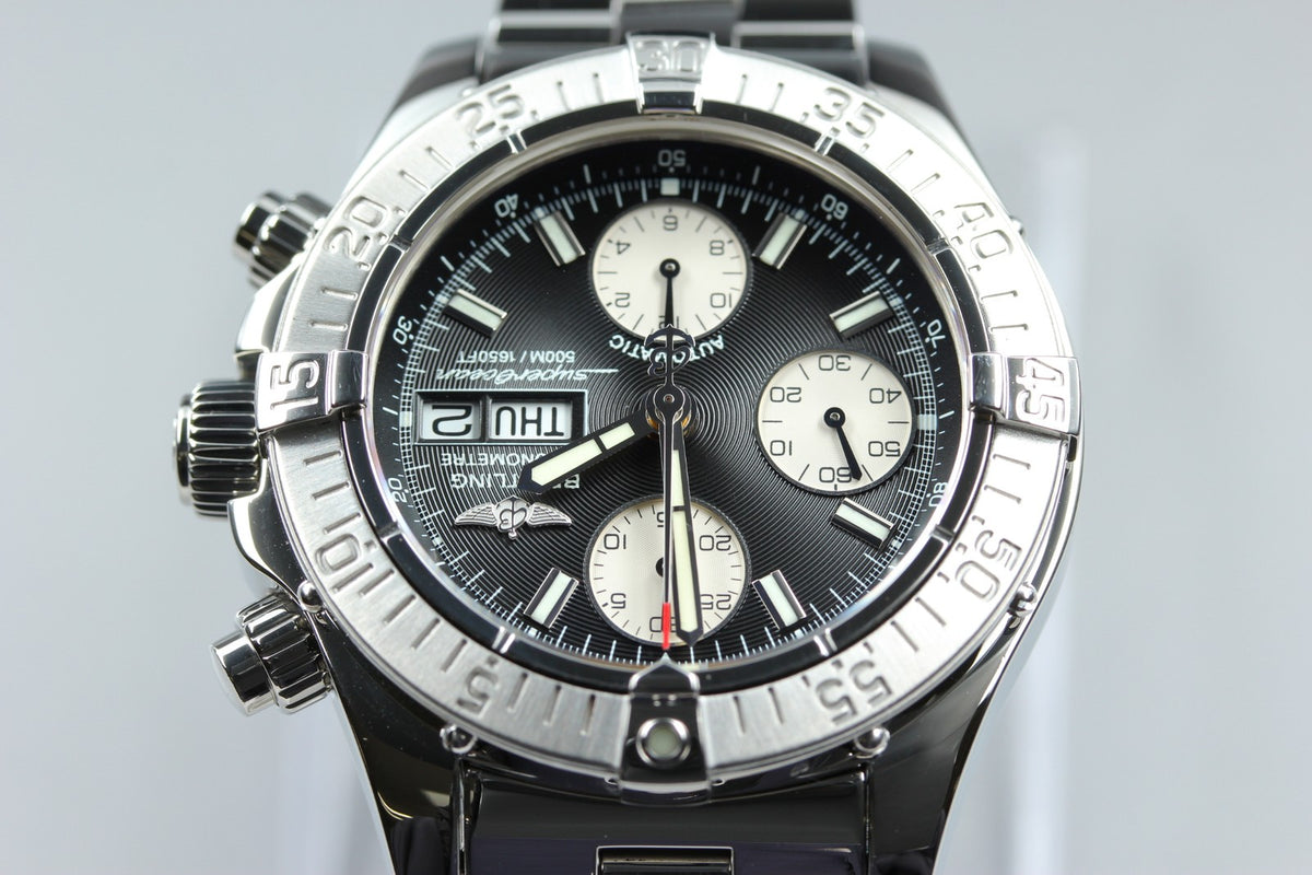 [Polished] BREITLING Superocean Chronograph A13340 Black 41mm AT Men's Watch Box