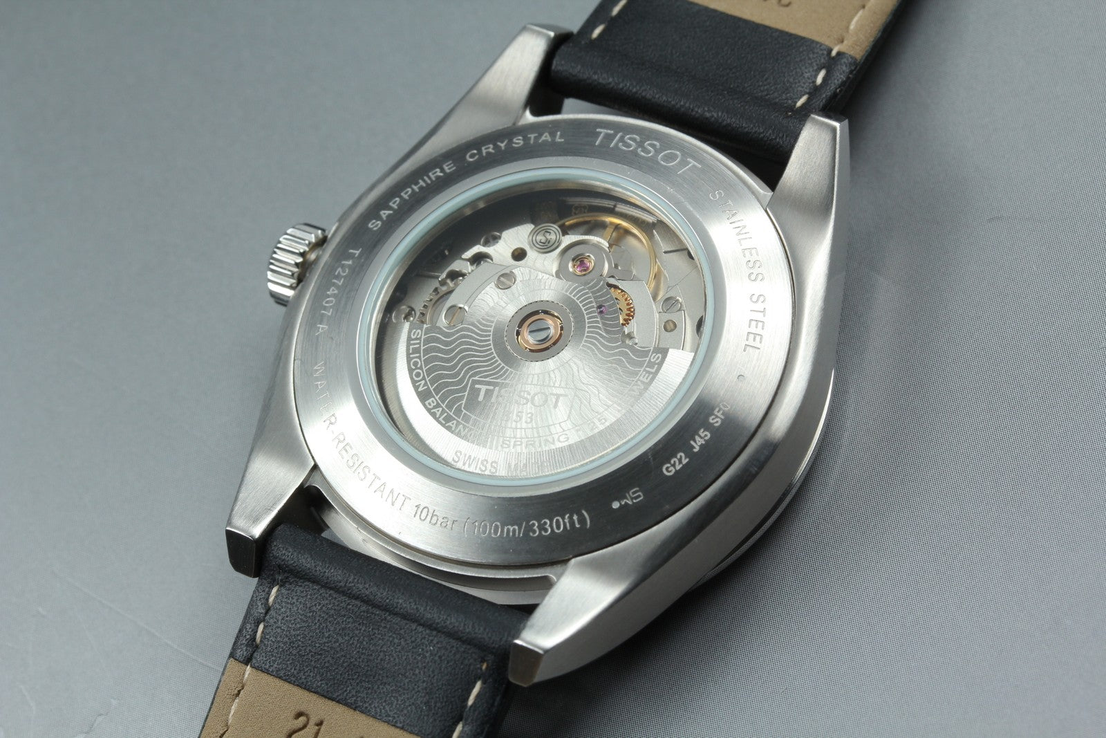 TISSOT Gentleman T127407A Automatic Date Black Dial Men's Watch 40mm JAPAN Box