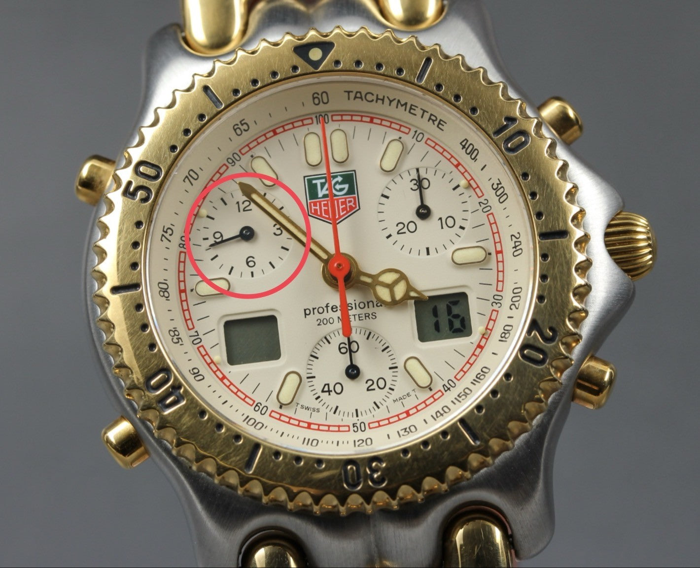 Vintage [Exc+4 Box] TAG HEUER S/el CG1123-0 Chronograph Quartz Men's Watch