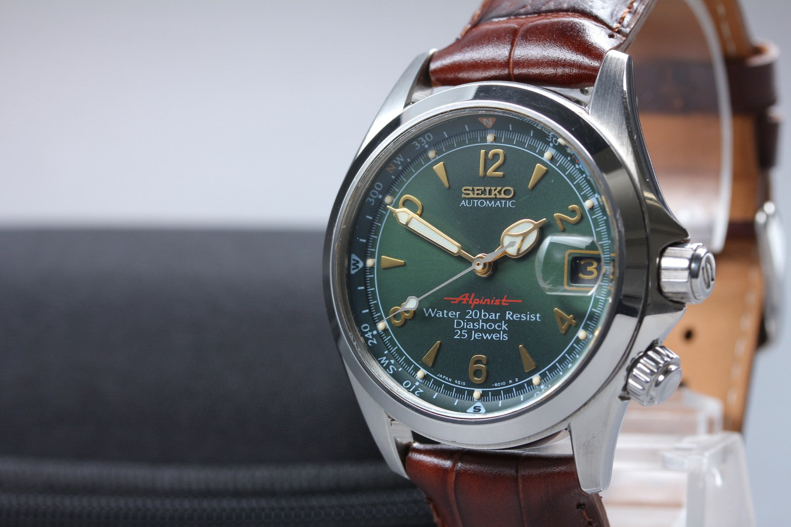 [Exc+5] SEIKO Alpinist 4S15-6000 SCVF009 Green Dial Automatic Men's Watch JAPAN