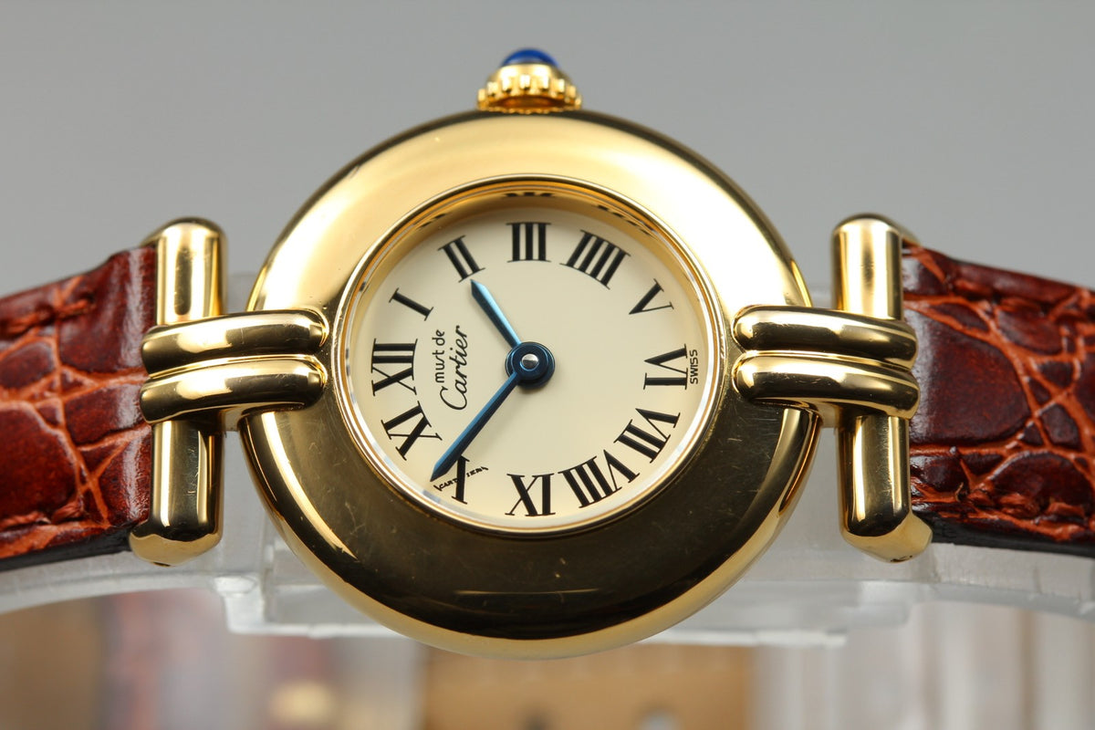 [Overhauled] Cartier Must Colisee Vermeil 590002 Brown Gold Women's Quartz Watch
