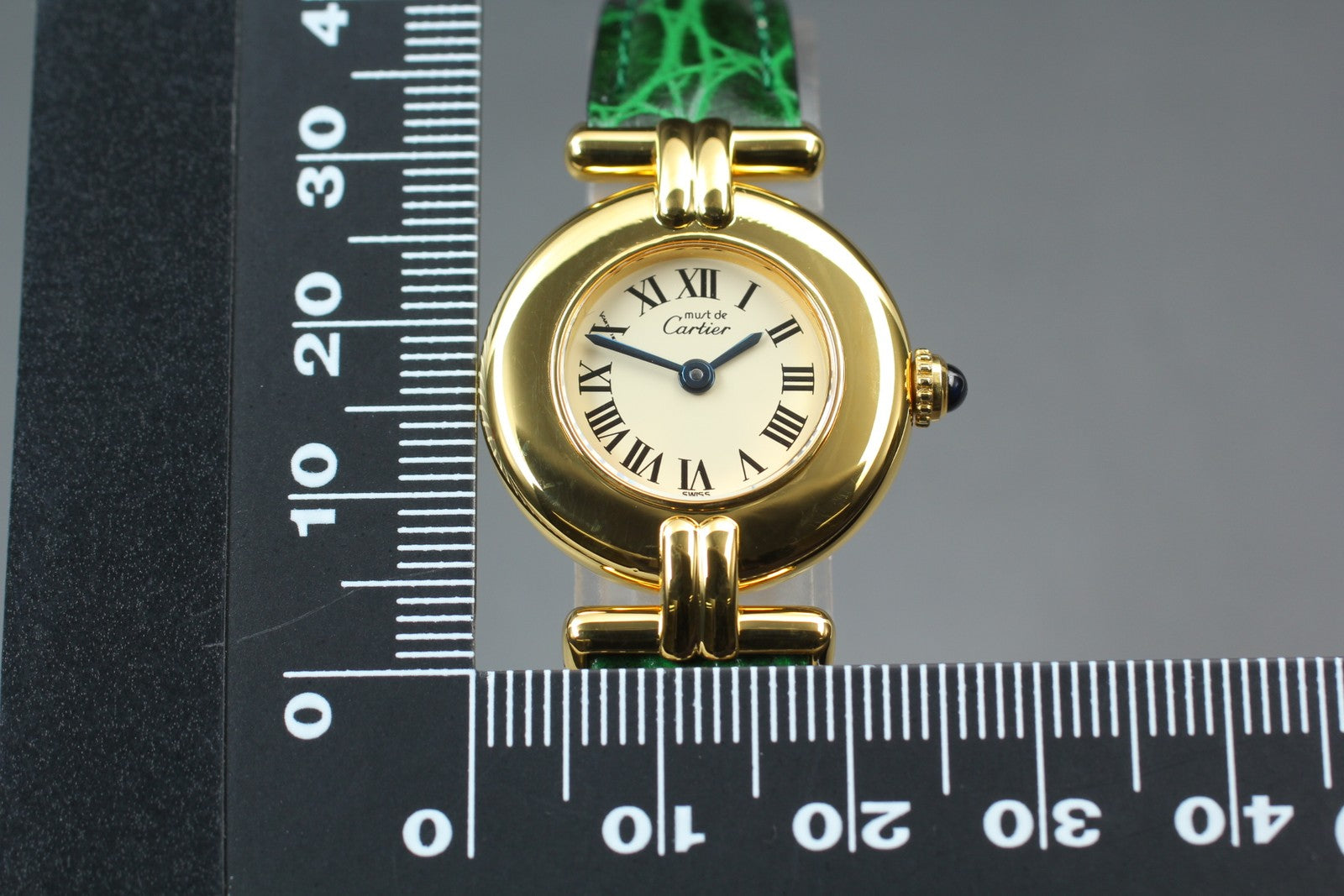 Vintage [Near MINT- Pouch] Cartier Must Colisee Vermeil 1902 Women's Qz Watch