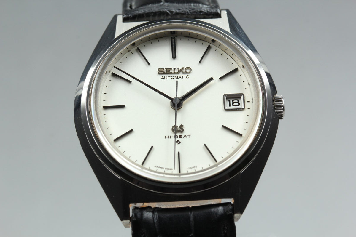 overhauled Vintage SEIKO Grand Seiko 5645-7010 Silver Dial Men's Watch 35mm JP