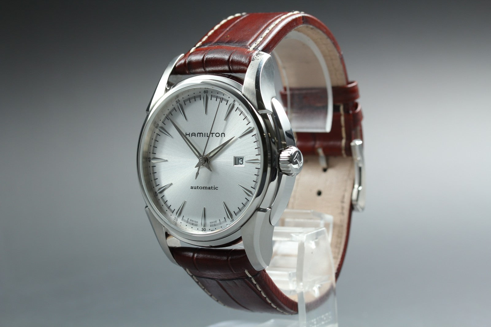 HAMILTON Jazzmaster H327150 Silver Dial Automatic Men's Watch 43mm JAPAN Box