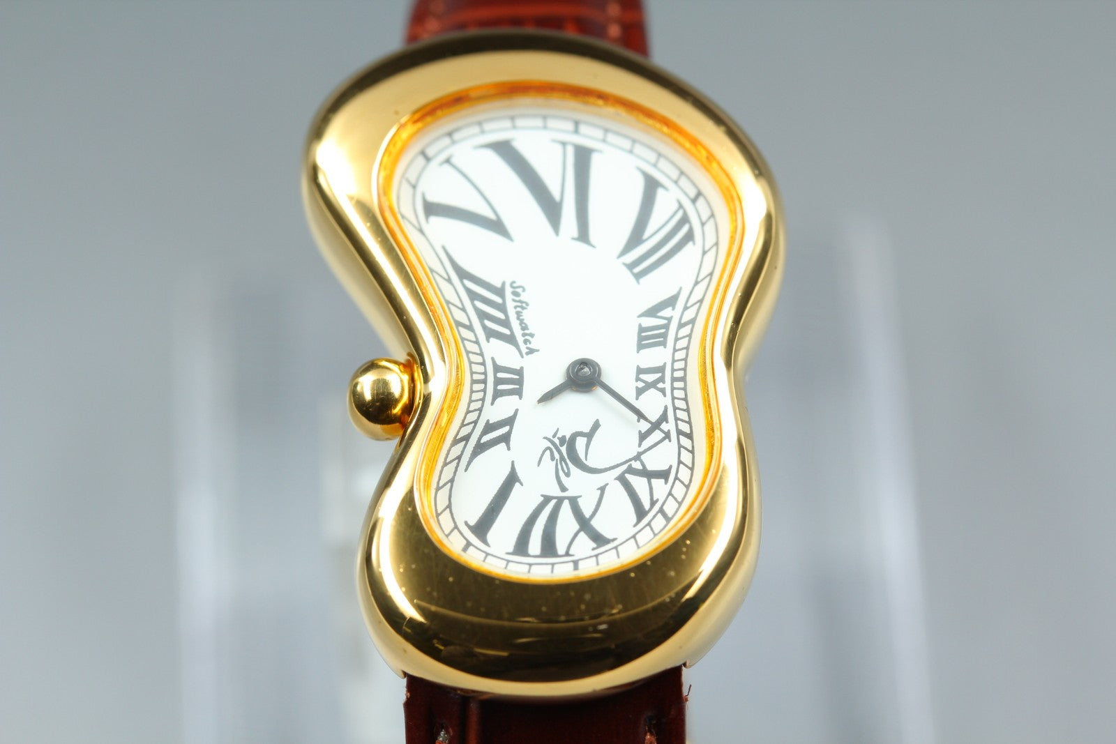 Salvador Dali softwatch 022146 Gold Brown 26mm Unisex Quartz Watch JAPAN [Box]