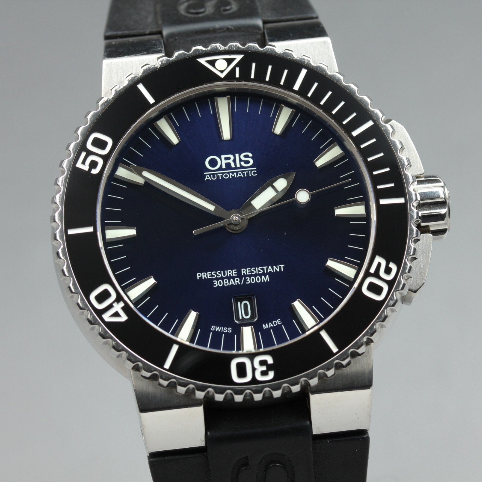 ORIS Aquis 7653 Date Automatic Blue Dial Men's Watch 43mm JAPAN