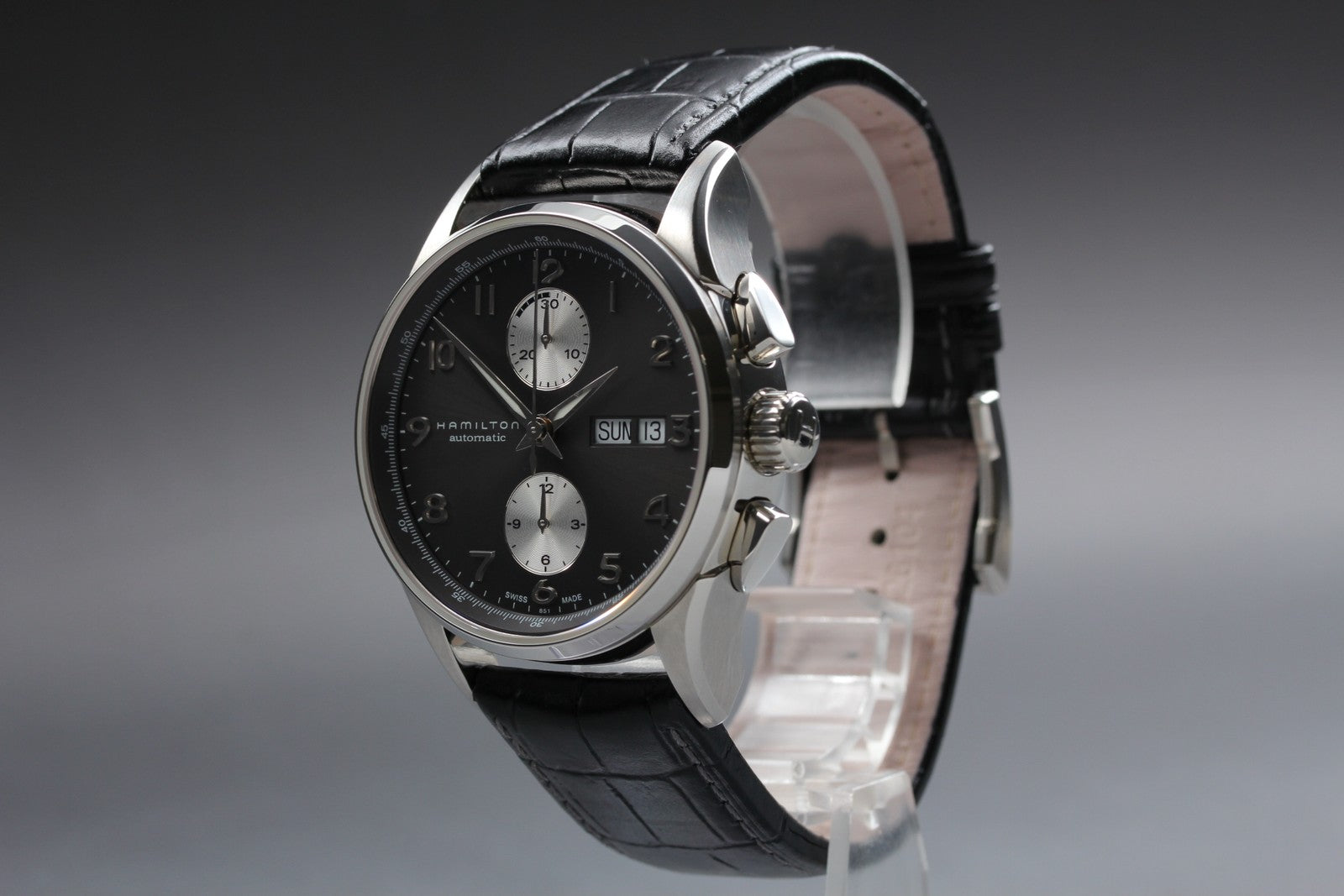 N MINT*Box Hamilton Jazzmaster H325760 Black Automatic Men’s Watch 40mm JAPAN
