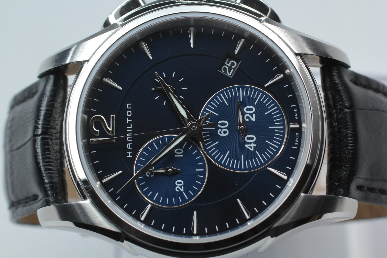 New Batt Hamilton Jazzmaster H326121 Quartz Blue Men's Watch 41mm JAPAN Exc+5