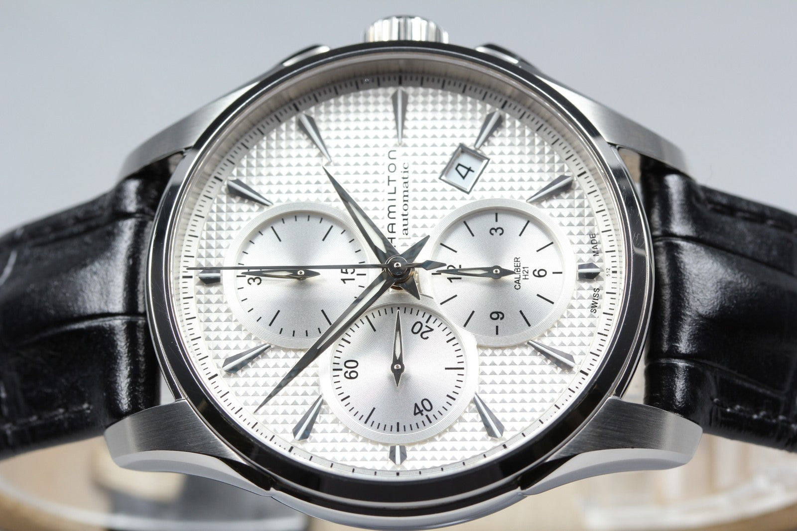 HAMILTON Jazzmaster Auto Chrono H325960 Silver Black Automatic Men's Watch [Box]