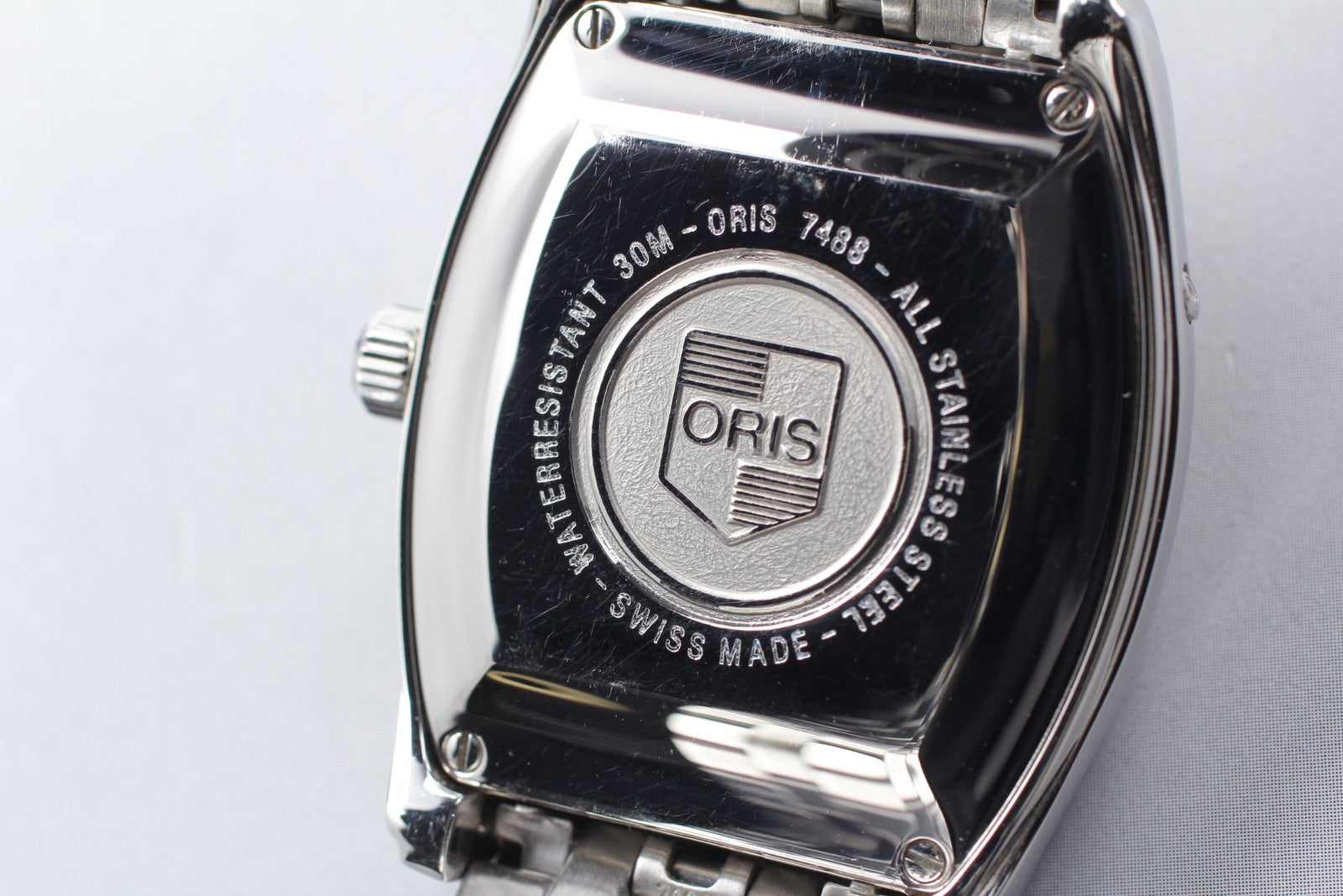 [Exc+5]Box ORIS 7488 Moonphase White Dial Boys Automatic Watch From JAPAN