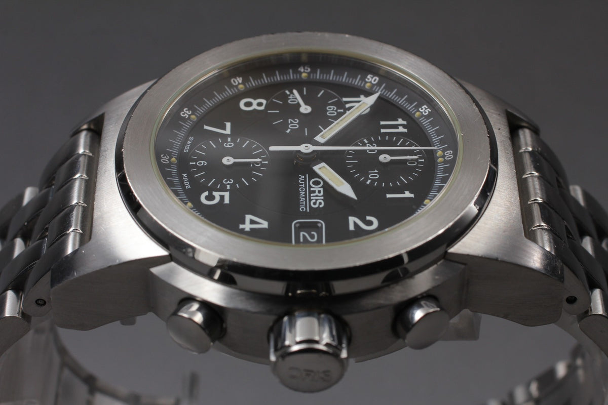 [Exc+5] ORIS Big Crown 7511 Automatic Chronograph Black Dial Silver Men's Watch