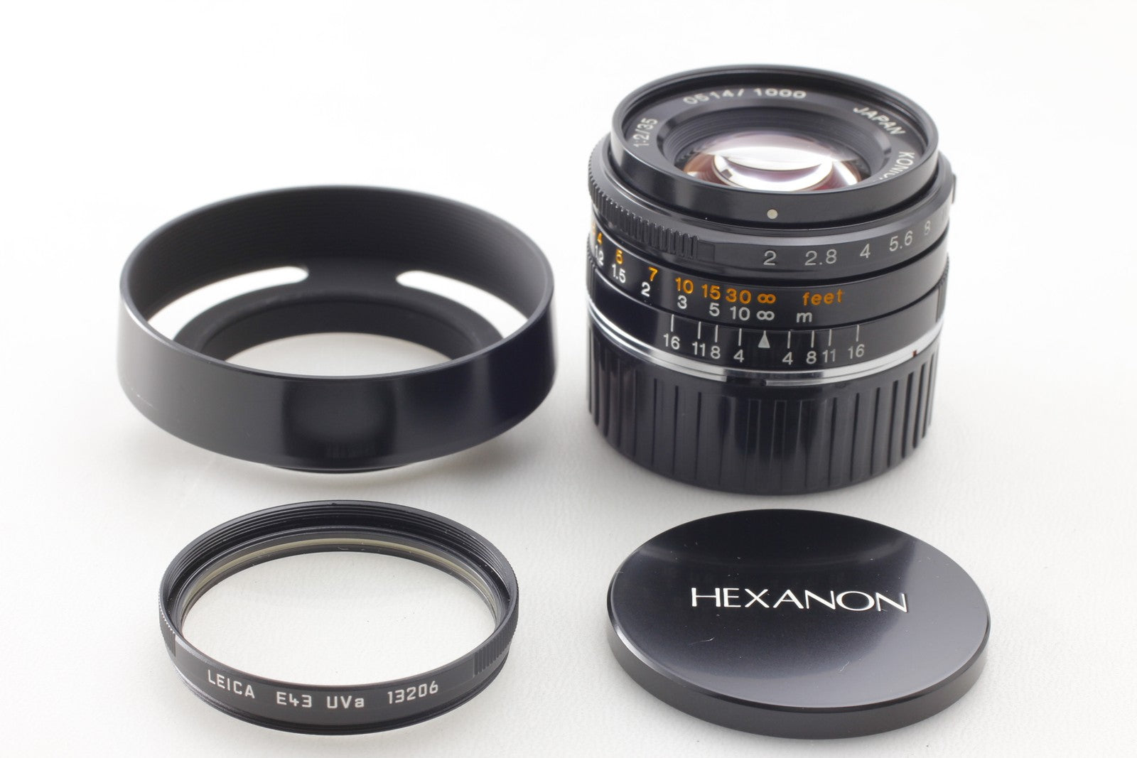 Limited 1000 [Top MINT] Konica UC Hexanon 35mm f2 MF Black Lens From JAPAN