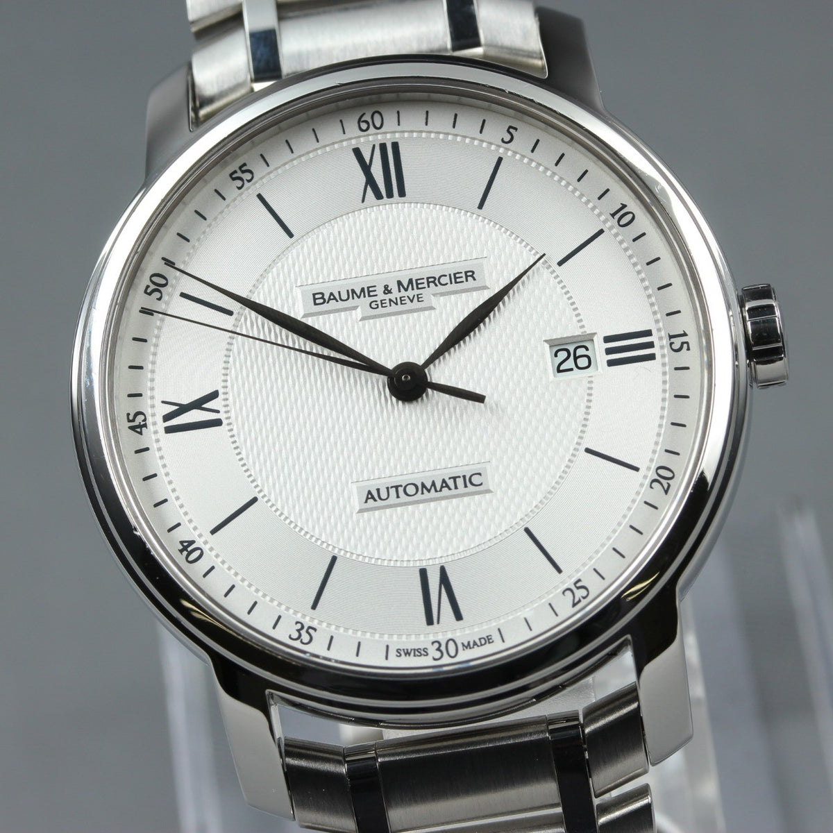 BAUME＆MERCIER Classima 65679 Automatic Silver Date Men's Watch 42mm JAPAN Box
