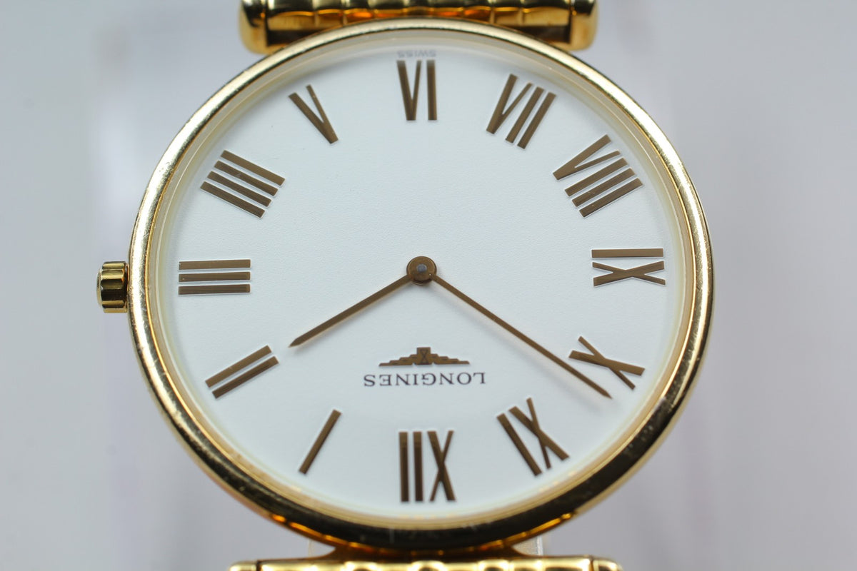 Vintage LONGINES La Grand Classique L4.635.2 Quartz White Men’s Watch 33mm JAPAN