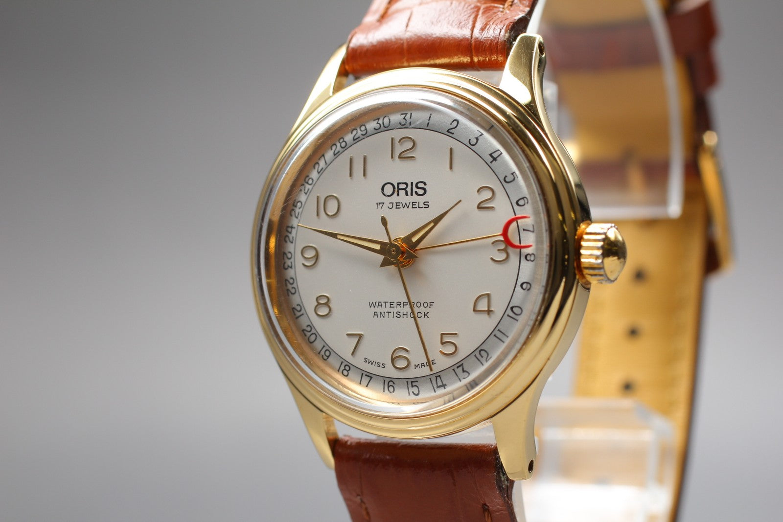 [Exc+5 Box] ORIS Pointer Date 302-7285B Hand Winding Gold Men's Watch From JAPAN