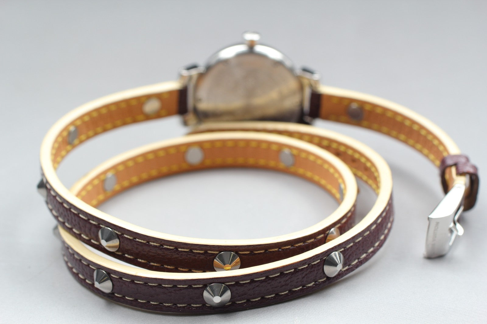 [ Exc+5 Box] Louis Vuitton Tambour Q1211 27mm Brown Women's Quartz Watch JAPAN