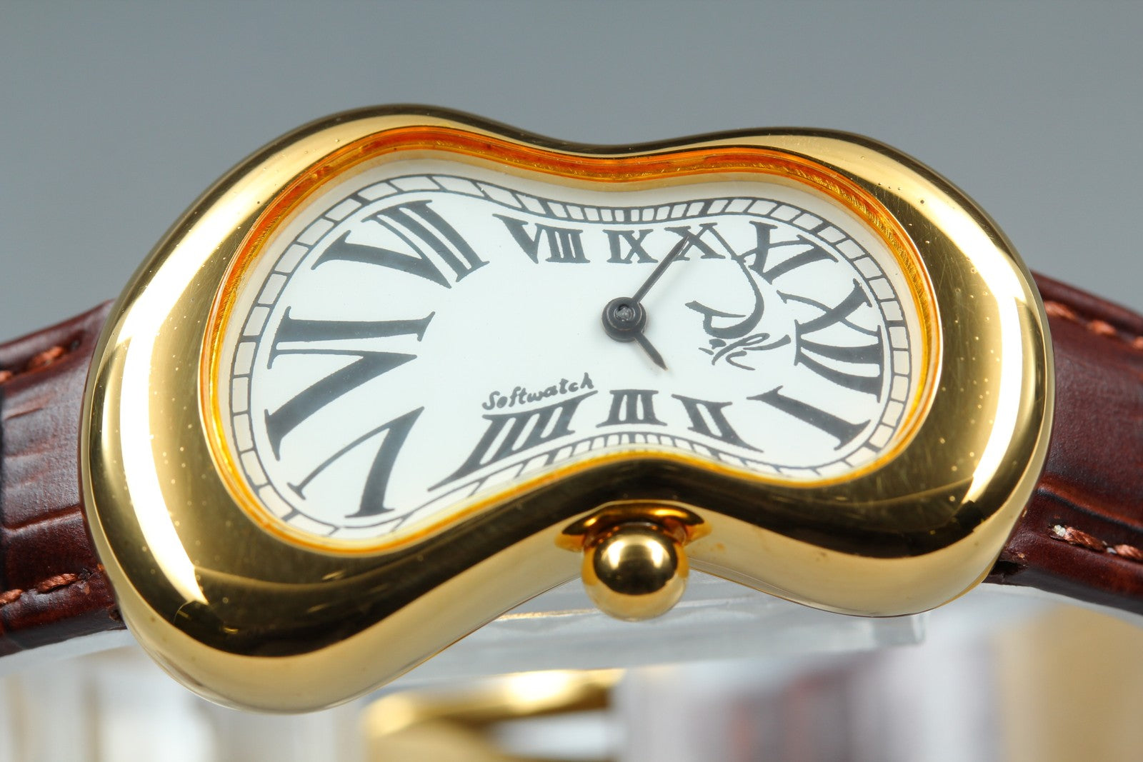 Salvador Dali softwatch 022146 Gold Brown 26mm Unisex Quartz Watch JAPAN [Box]