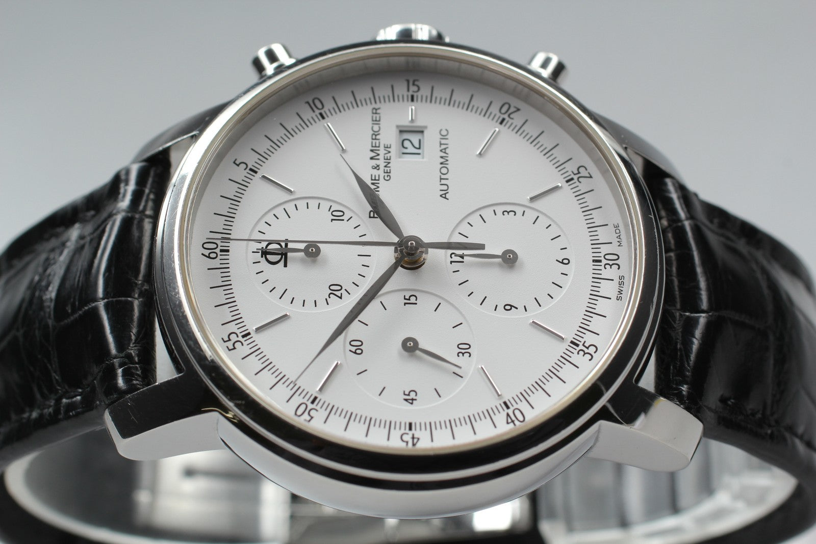 [Exc+5] BAUME＆MERCIER Classima 65533 Automatic White Men's Watch 42mm From JAPAN