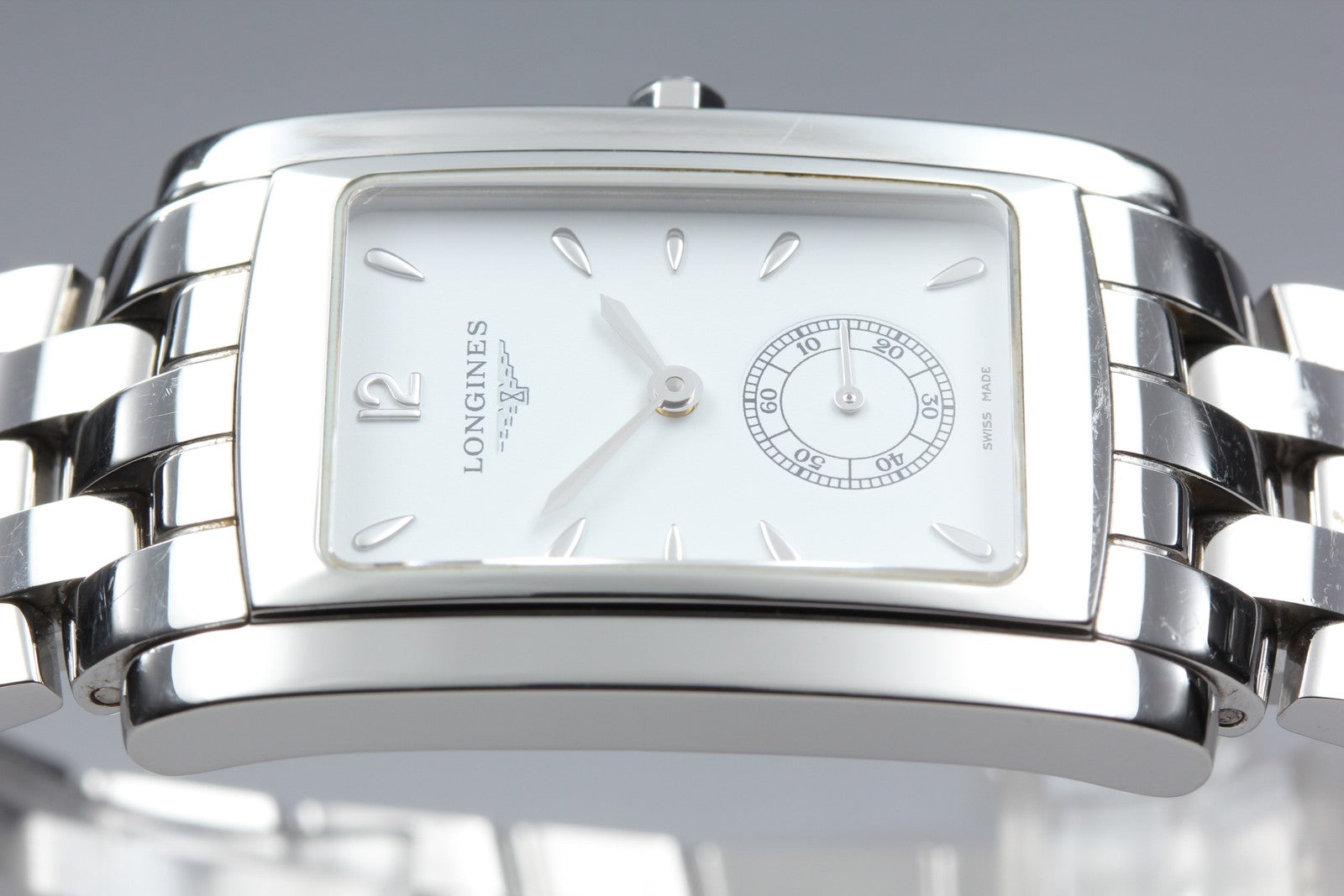 New Batt LONGINES Dolce Vita L5.655.4 Quartz White Dial Men's Watch 26mm JAPAN
