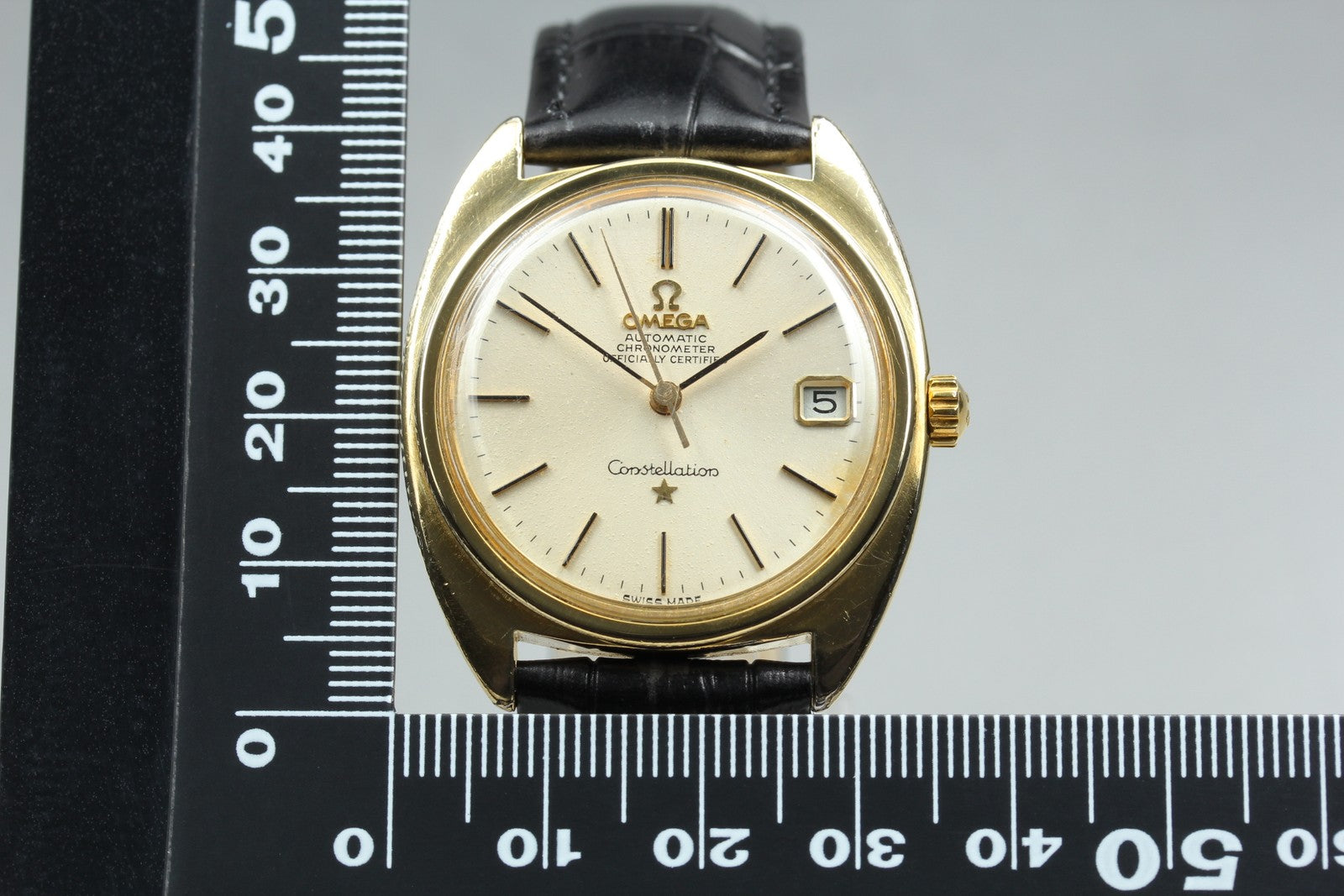 Vintage [Exc+5] OMEGA Constellation 168.017 Cal.564 Gold Automatic Men's Watch